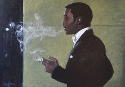 Dancing on the edge, oil on canvas, 70x5