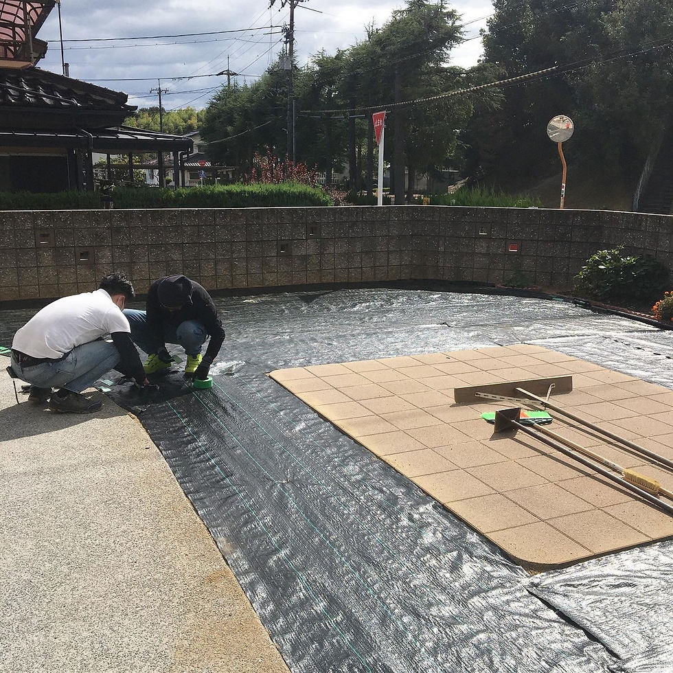 防草シート設置工