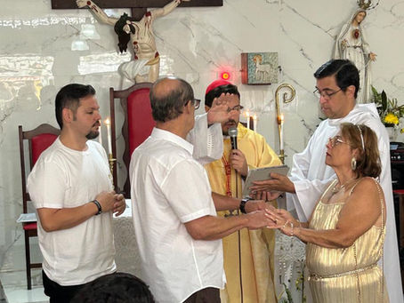 Dom Diogo celebra Santa Missa em Ação de Graças pelas Bodas de Ouro de seus pais