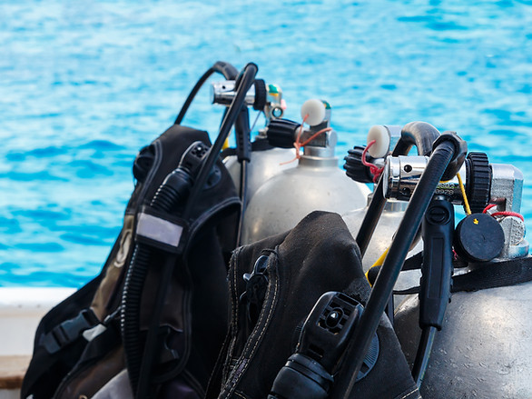 Tanque de oxígeno para buceo