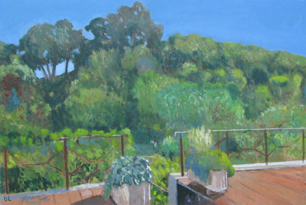 Sur la terrasse d'Adrienne et Pierre