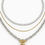 Thumbnail: Layered Heart & Tennis Necklace Set – 3 Chains in Gold, Silver & CZ – Engravable