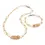 Thumbnail: Gold & Silver Paperclip Chain Jewelry Set – Necklace & Bracelet.