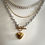 Thumbnail: Layered Heart & Tennis Necklace Set – 3 Chains in Gold, Silver & CZ – Engravable