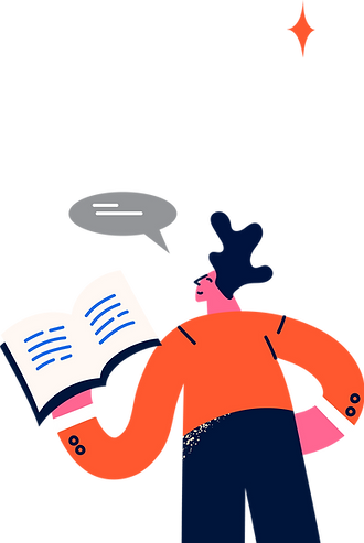 Lady reading a book