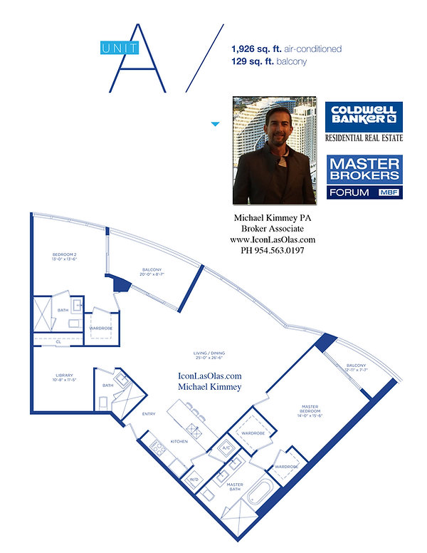 A Floor plan for Icon Las Olas 500 E Las Olas, Fort Lauderdale, Florida