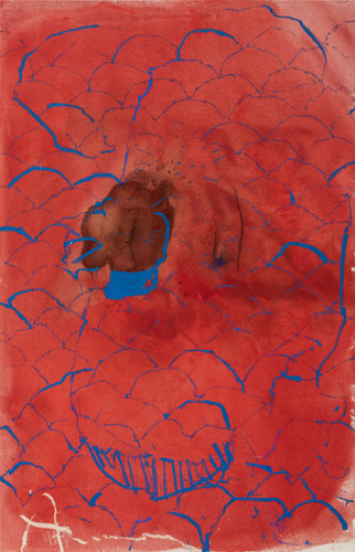 N°15. 101 x 156 cm. Pigments, ink & oil on cotton