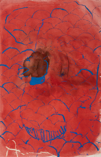 N°15. 101 x 156 cm. Pigments, ink & oil on cotton