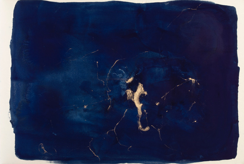 N°30. 203 x 137 cm. Pigments & gold on cotton