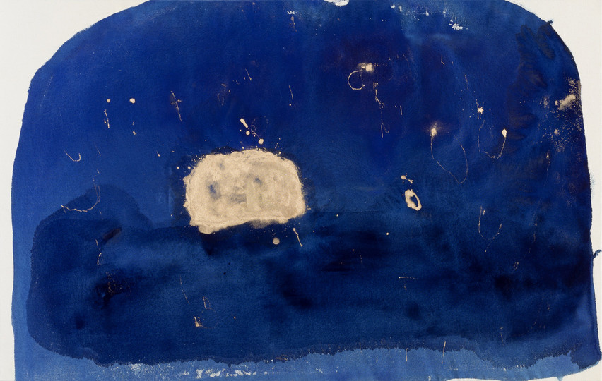 N°44. 144 x 91 cm. Pigments & gold on cotton