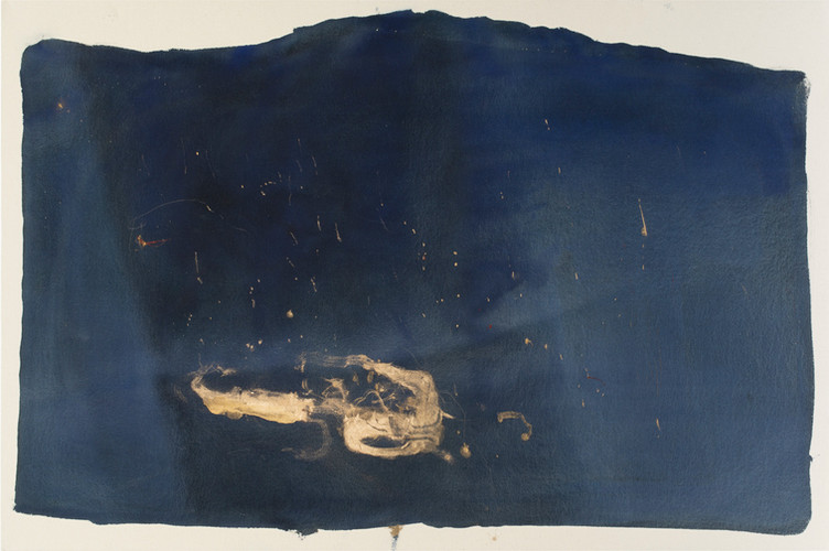 N°33. 148 x 98 cm. Pigments & gold on cotton