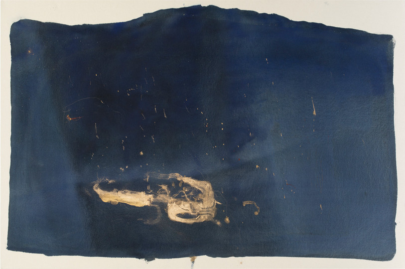 N°33. 148 x 98 cm. Pigments & gold on cotton