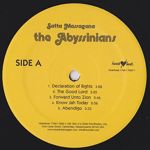 The Abyssinians - Arise (label)