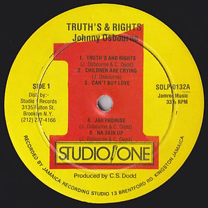 Johnny Osbourne -Truths And Rights (labe