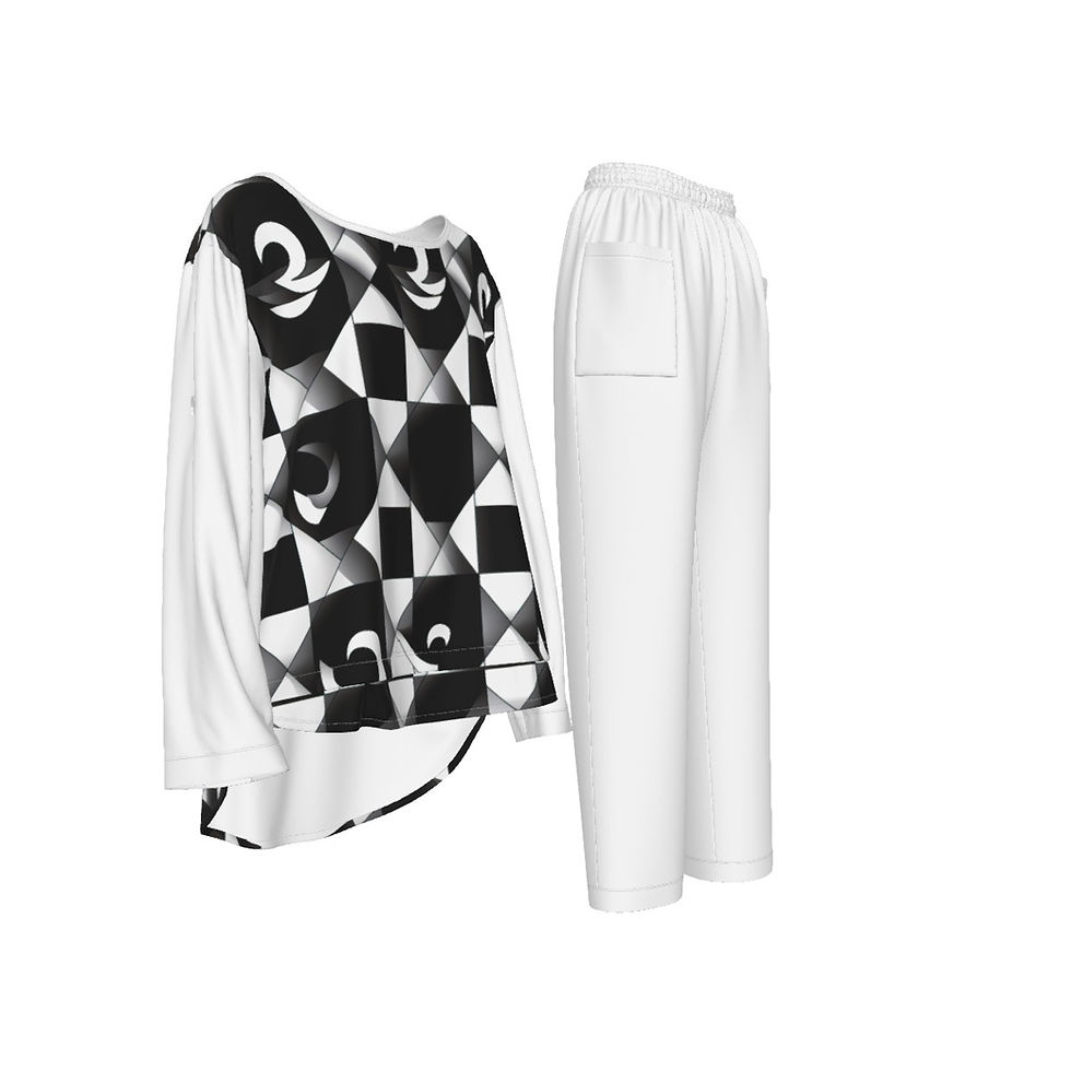 Thumbnail: Elastic-Back Suit With Curved Back Hem