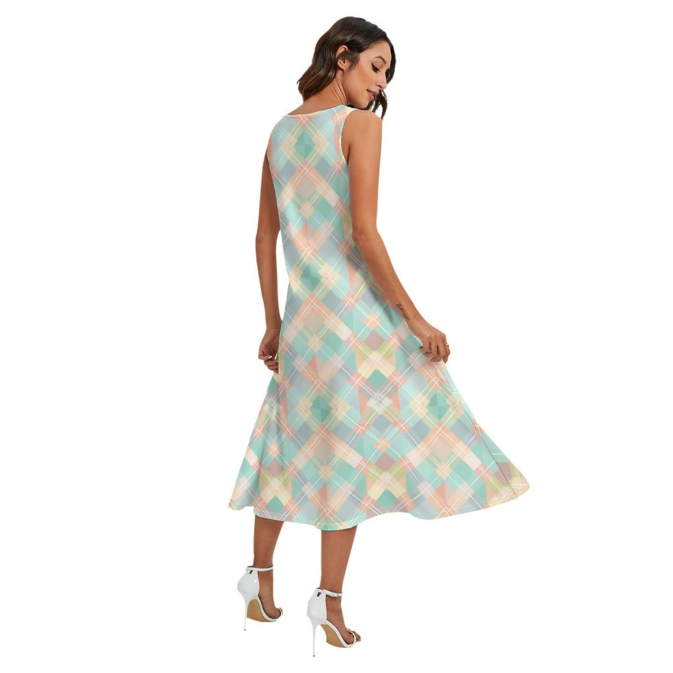 Thumbnail: Sleeveless Dress With Diagonal Pocket