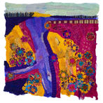 Scented Paths. Hand dyed Contemporary Textile Art using Sari Silk with hand and machine stitch.
In Private Collection