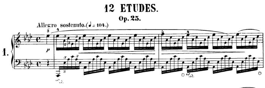 Chopin: Etude Op 25 no 1