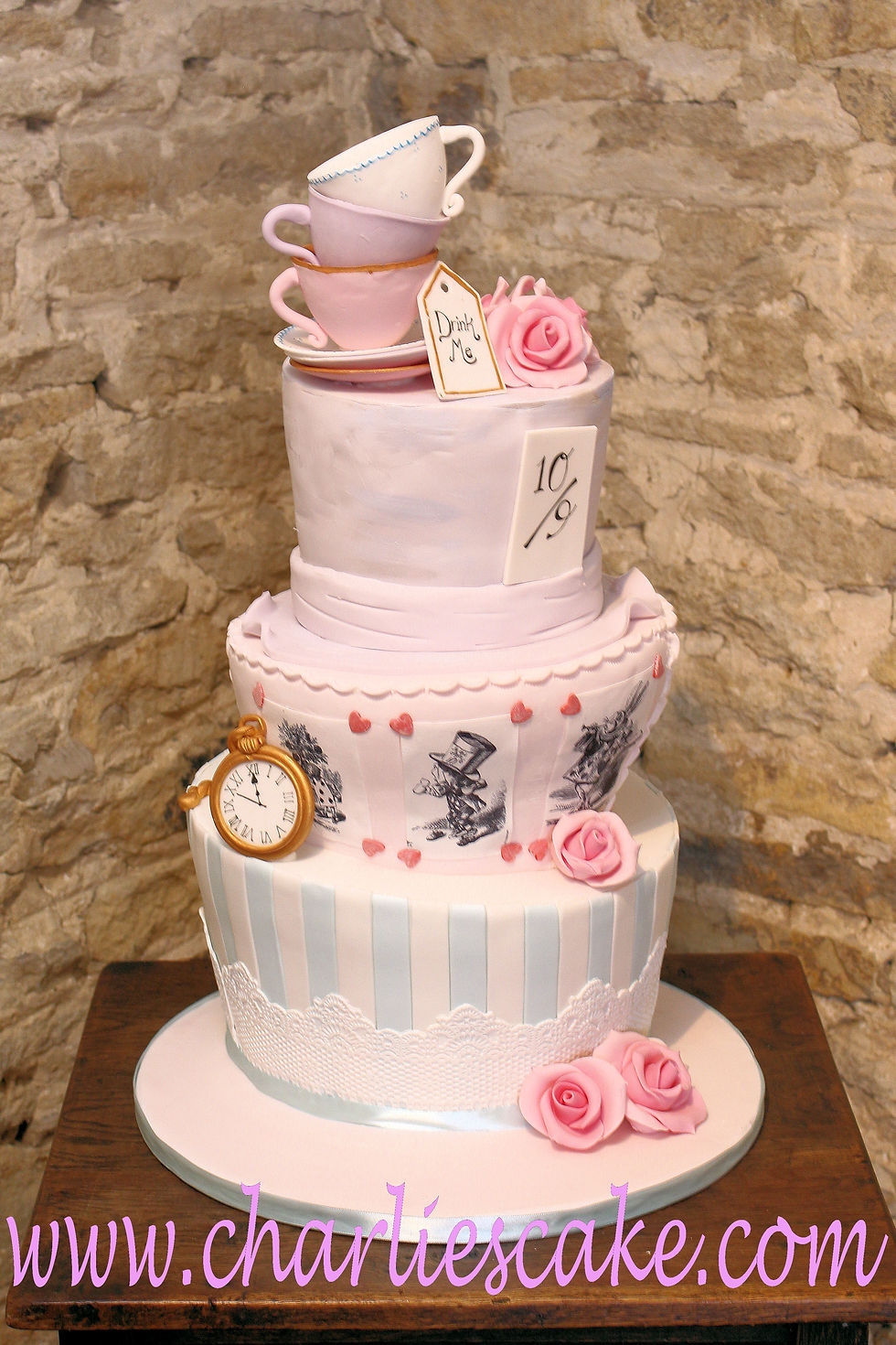 Alice In Wonderland Wedding Cake