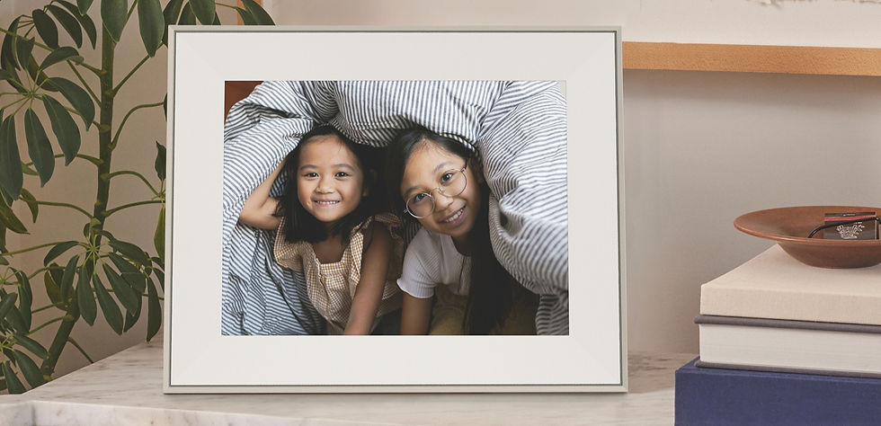 Aura's Aspen frame feels at home in the environment, displaying memories, not a distractingly bright screen.