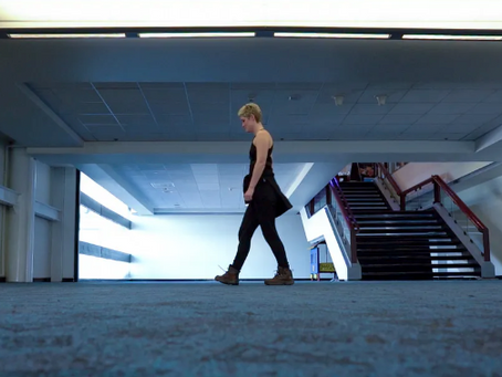The author in a non-place in an airport