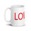 Thumbnail: LOVE ME White mug w/ Red Logo 15 oz