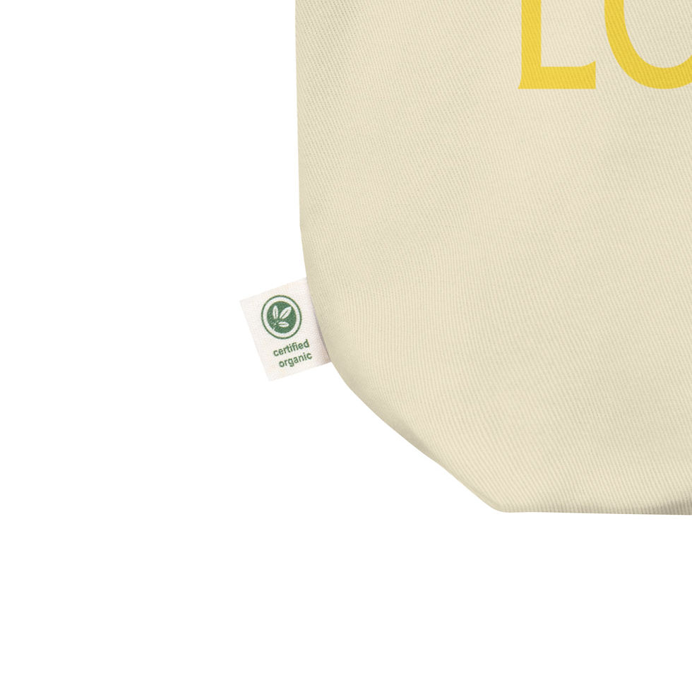 Thumbnail: LOVE ME Eco Tote Bag Natural w/ Yellow Logo (more colours)