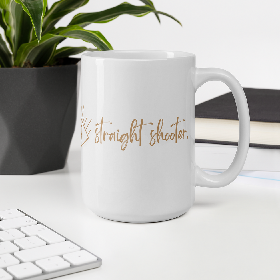 Thumbnail: Intuition is a Straight Shooter mug w/ Gold (Matte) Logo 