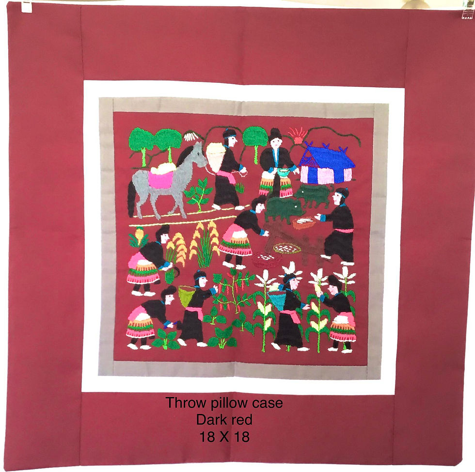 Thumbnail: Hmong Story Throw Pillow Case