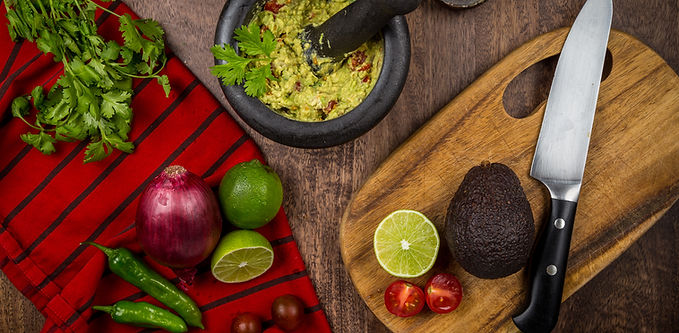 ingredients for fresh guacamole