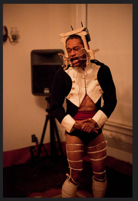 "The Dorothy K" - by Implied Violence, for the New Island Festival at Governor's Island, NYC, 2009. Pictured; Pol Rosenthal.