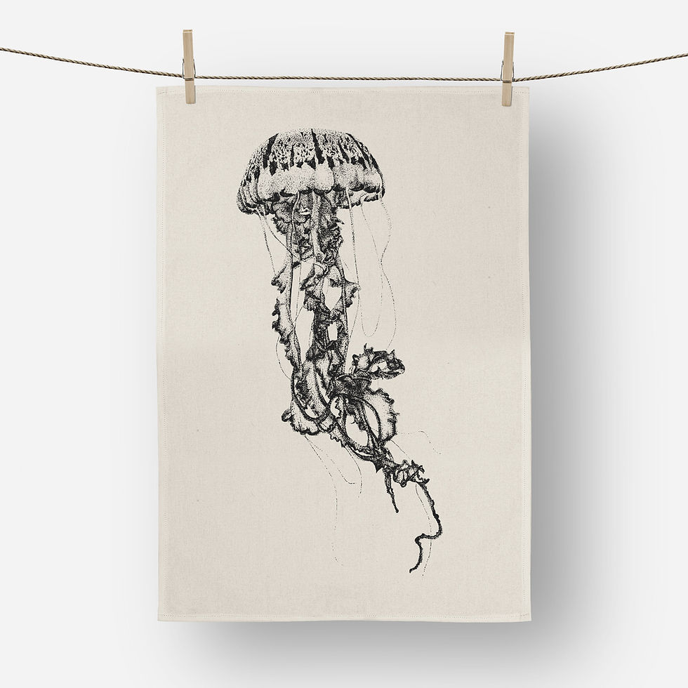 Thumbnail: Organic Cotton Jellyfish Tea Towel