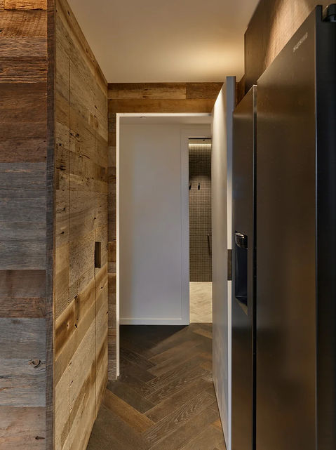 Timber Lined Hallway