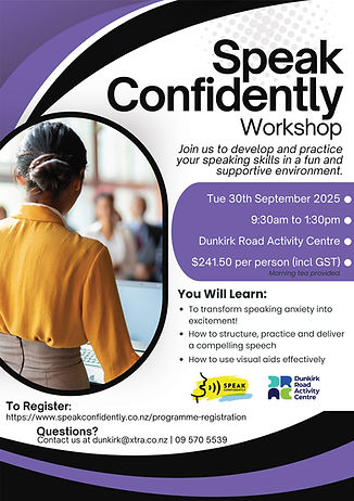 Speak Confidently Course 30 September