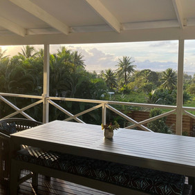 views over the veranda at ambalahouse muri beach