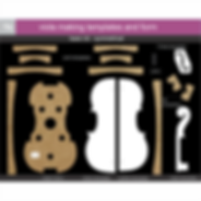 1b) Plantillas de viola y molde - kit básico - Guarneri, Stradivari y más