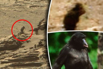 Is this BIGFOOT on Mars? Mysterious figure spotted in space photos