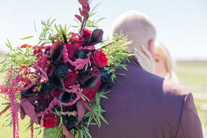 Moody Deep Red and Black Wedding Euphoria