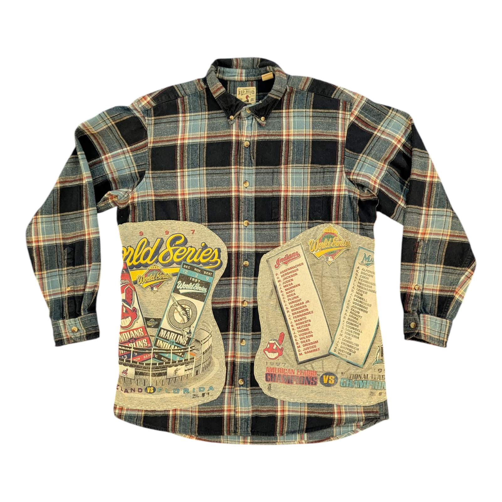 1997 World Series Indians vs. Marlins Mashups Flannel (XL)