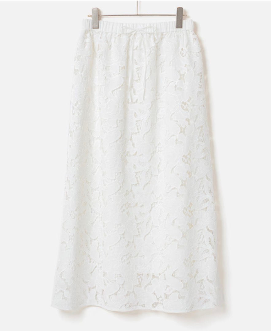 Embroidered Lace Long Skirt