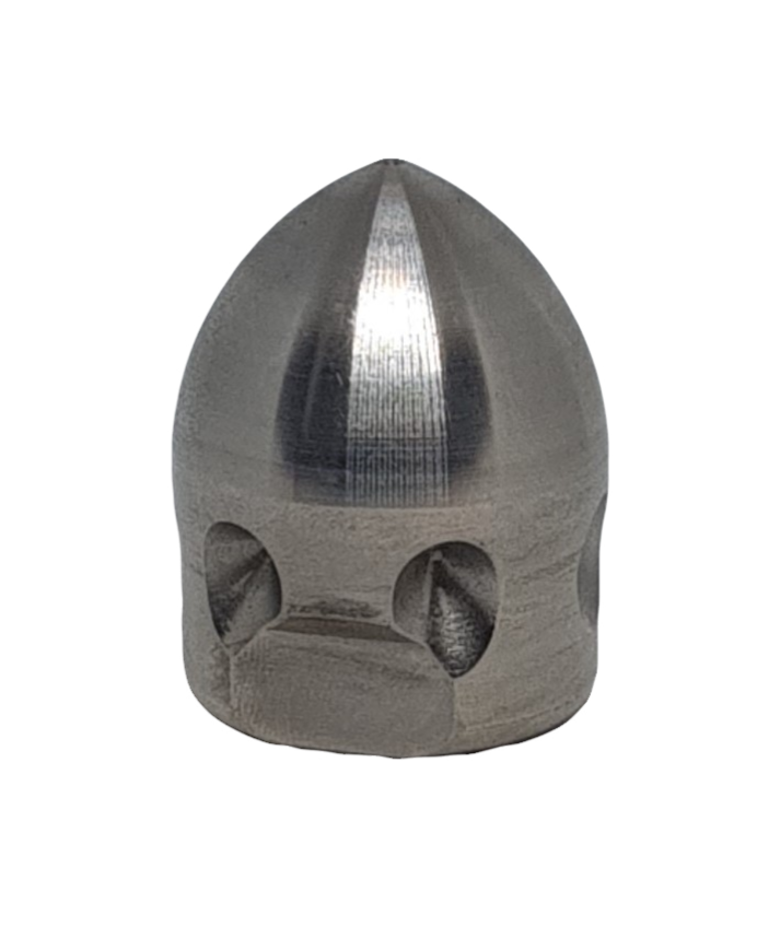 drain cleaning nozzle for un blocking drains. 3/4 inch bsp sewer jetting nozzle to suit 3/4" with 6rear jets and one forward