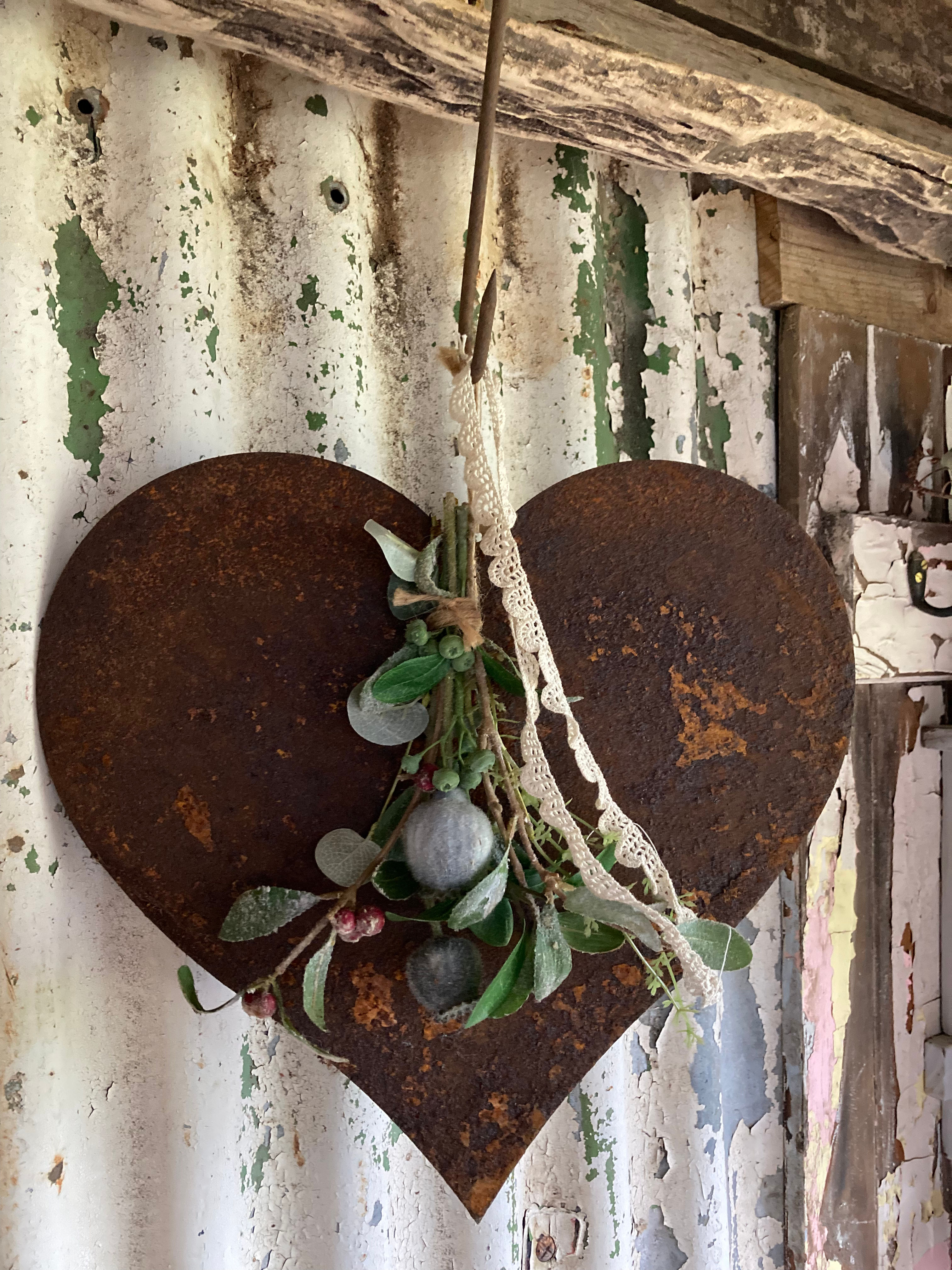 Large Heavy Rustic Heart