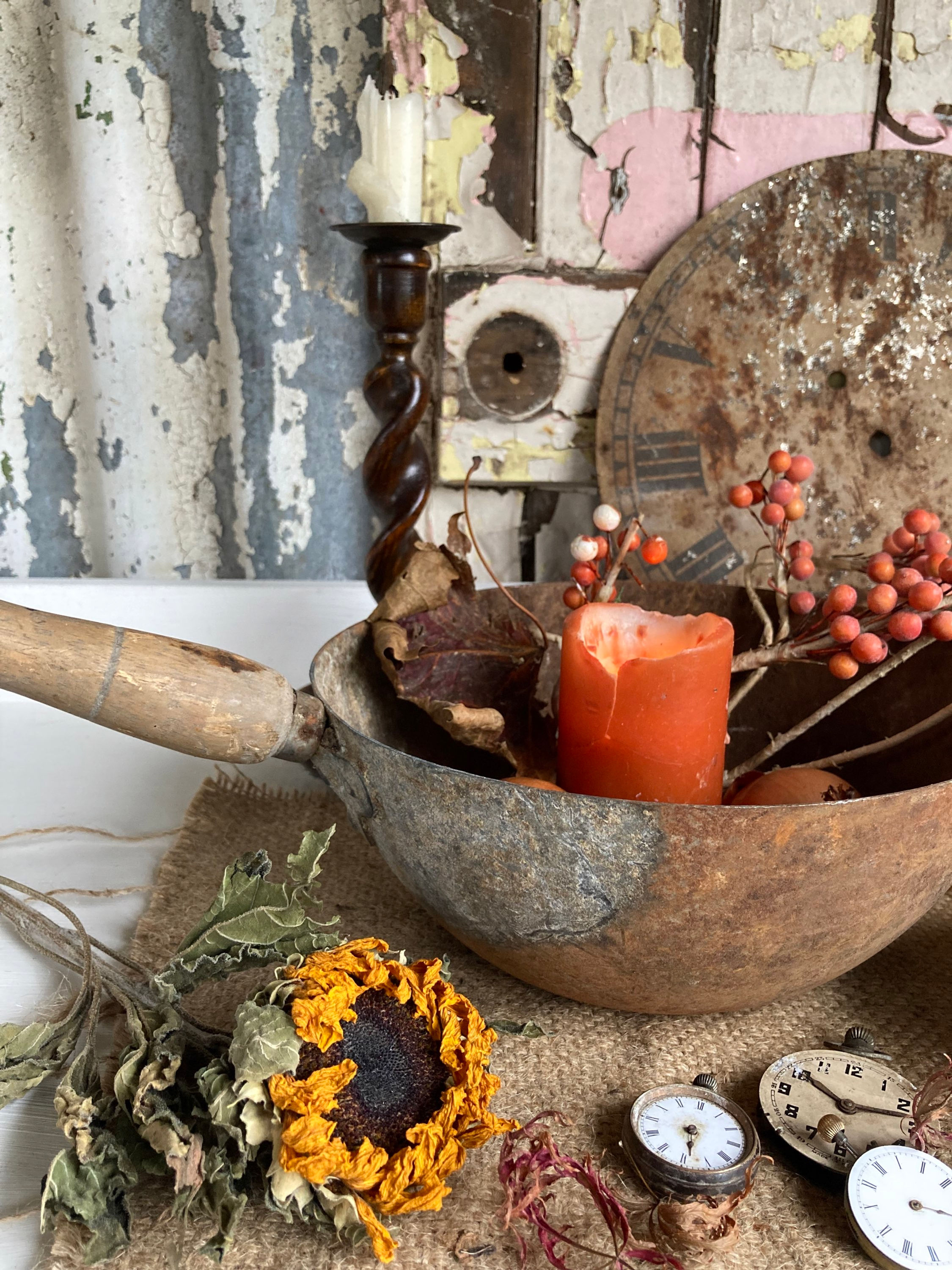 Large Rustic Cast Pan