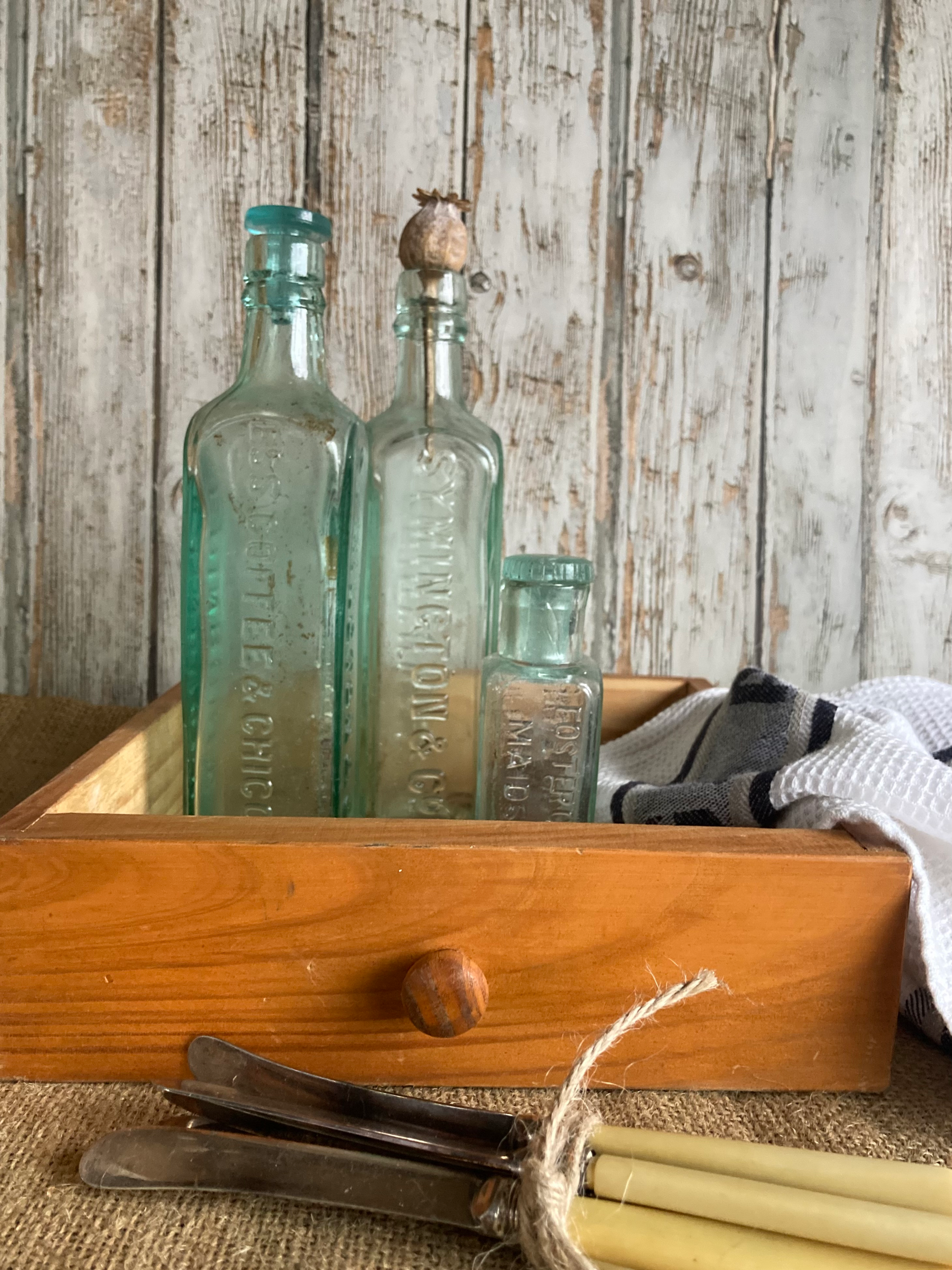 Rustic Wooden Single Drawer
