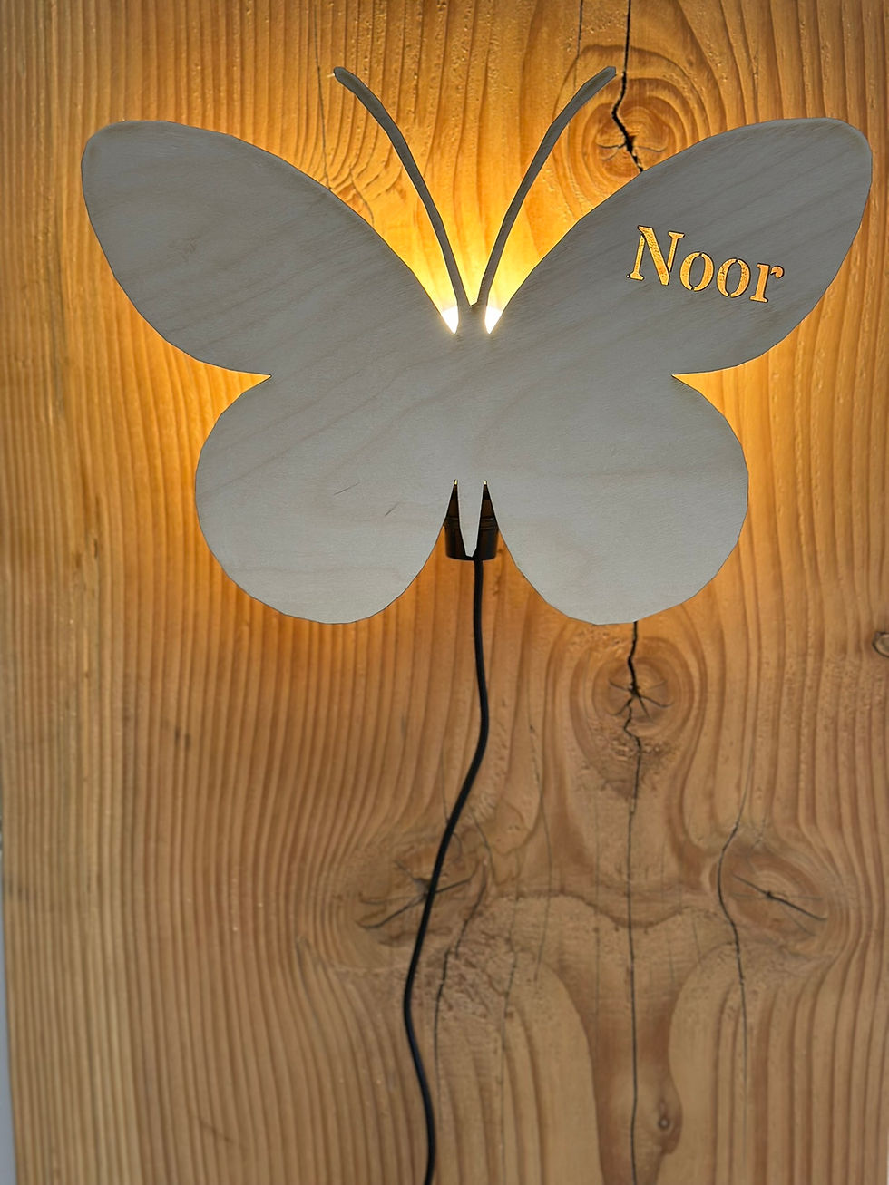 Kinderlamp – vlinder | met naam | wandlamp kinderkamer