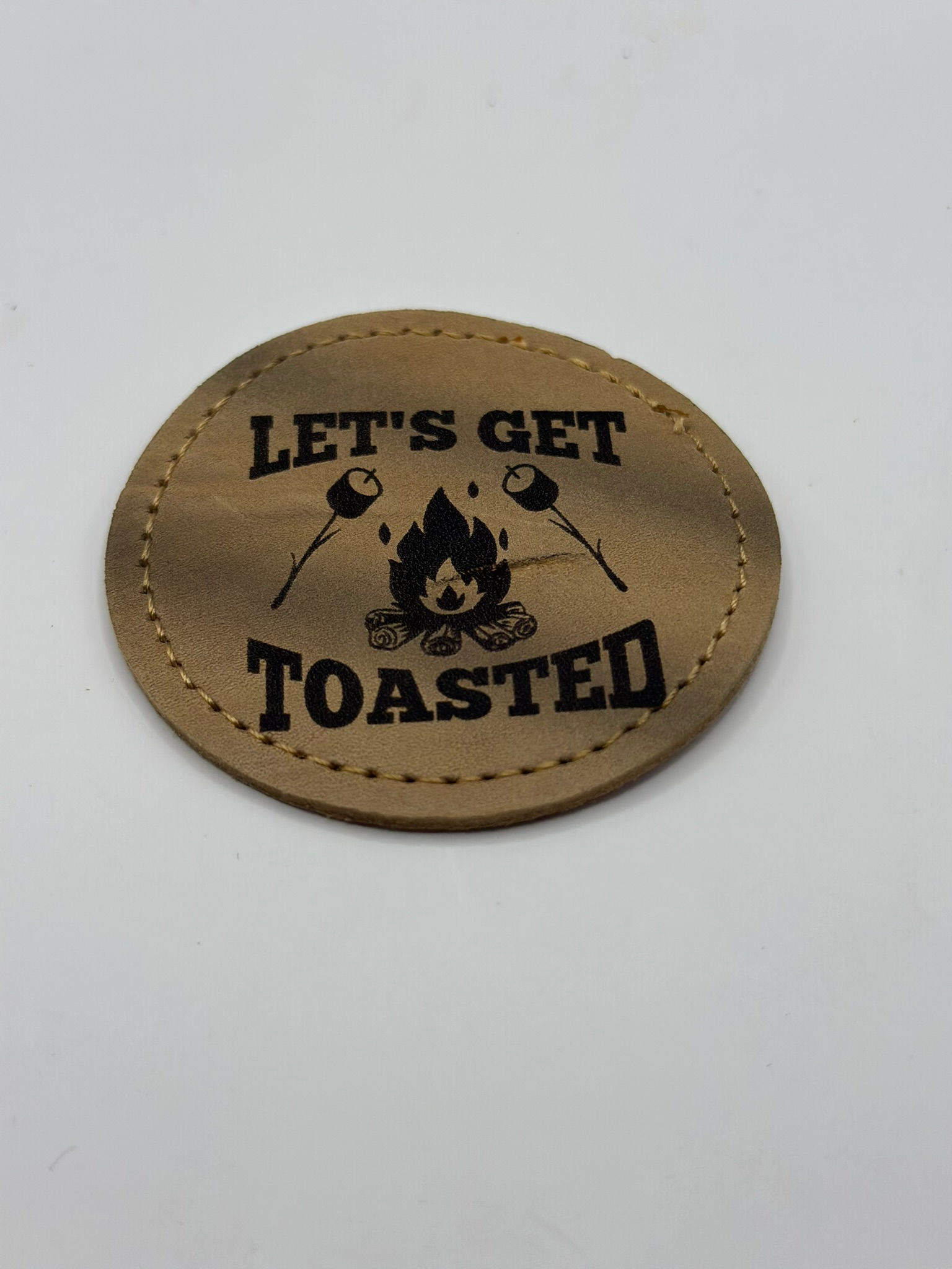 Pu lederen patch, Let's get toasted