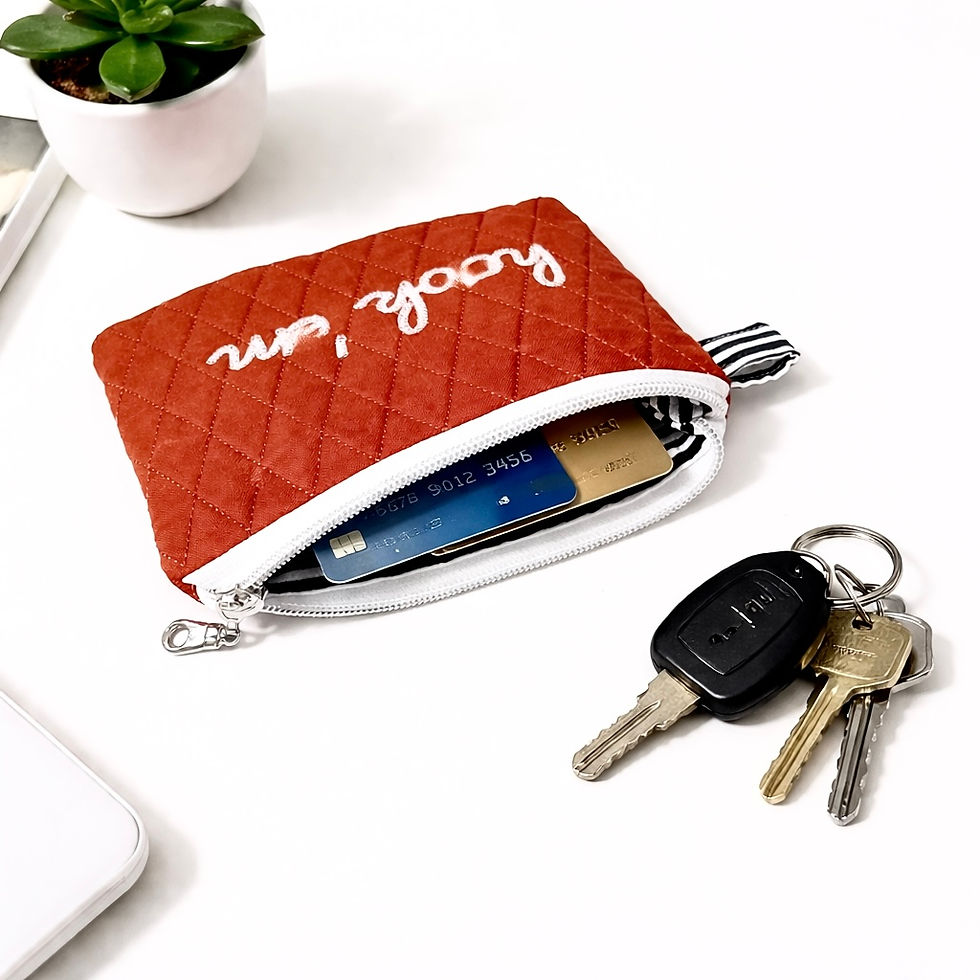 Thumbnail: Game Day Quilted and Embroidered Pouch (SOLD IN CASE OF 3)