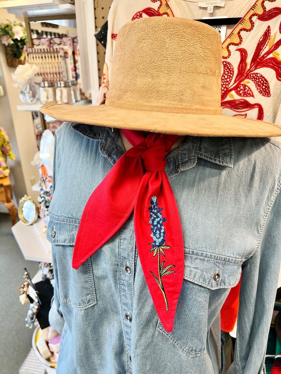 Thumbnail: Bluebonnet Ascot Scarves (SOLD IN CASE OF 2)
