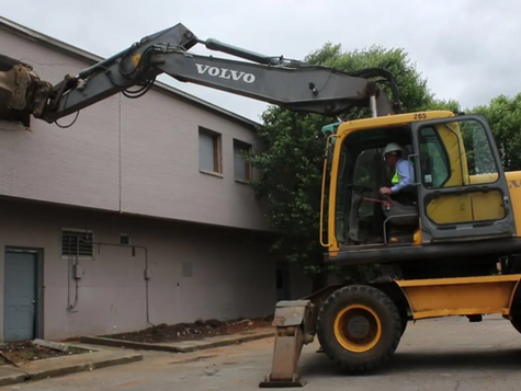 Demolition Begins At Clarksville Civic Plaza