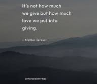 Put all your love into giving. It come back...